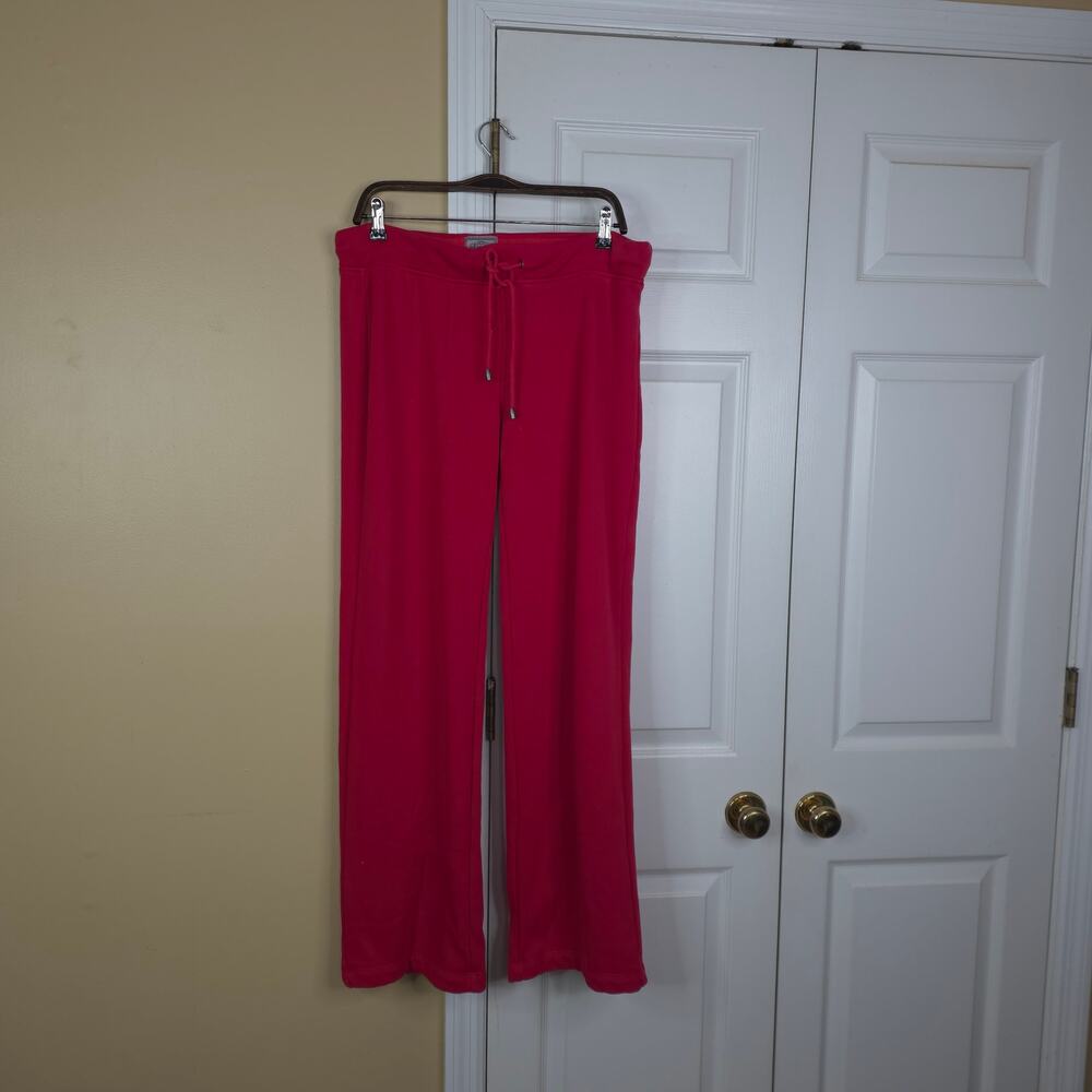 UGG High Rise Fleece Wide-Leg Drawstring Lounge Pants in Red Size Large